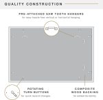 MCS Double Matted Record Album Frame, 1-Pack (16.5"x25") Black with White Mat - LP Vinyl Display, .75" Profile, Vertical & Horizontal Wall Hanging Frame for Records, Album Covers, Jackets - Image 8