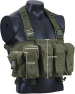 7 Pockets Tactical Chest Rig Vest Adjustable Chest Rigs Tactical with Mag Pouch X Harness for Men Women - Image 6