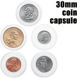 MUQING 240 PCS 30mm 5 Size Plastic Coin Capsule Holder | Protect Gasket Coin Case for Collectors, Round Coin Collecting Supplies with Storage Box - Image 5