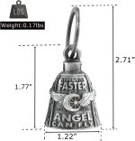 Dream Apparel Motorcycle Bells for Bikers Guardian Angel Gremlin Motorcycle Bells for Motorcycle Rider Key Chain for Luck - Image 3