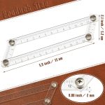 Kajaia Acrylic Leather Stamping Tools Leather Stamp Guide Leathercraft Supplies, 5.91 x 2.05 x 0.08 Inches - Image 3