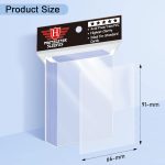 500 Counts Card Sleeves for Trading Cards, Soft Penny Card Sleeves Clear Plastic Card Protectors Fit for Baseball Card, Sports Cards, MTG Game Card Standard Cards - Image 3