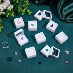 BENECREAT 70pcs White Gemstone Display Box, Plastic Transparent Bare Stone Box Square Gem Box 1.2x0.63 Inch for Gemstone, Jewelry, Crystal Diamond Accessories Display - Image 6