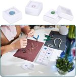 BENECREAT 70pcs White Gemstone Display Box, Plastic Transparent Bare Stone Box Square Gem Box 1.2x0.63 Inch for Gemstone, Jewelry, Crystal Diamond Accessories Display - Image 7