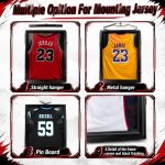 Jersey Frame Display Case Large Frames Shadow Box Lockable with UV Protection for Baseball Basketball Football Soccer Hockey Sport Shirt Black - Image 3