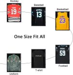 Jersey Frame Display Case Large Frames Shadow Box Lockable with UV Protection for Baseball Basketball Football Soccer Hockey Sport Shirt Black - Image 5