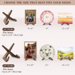 ANBOXIT Plate Stand for Display - 6.5 Inch Plate Holder Easel | Wooden Decorative Table Top Plate Stand, Picture Frame Holder for Photo - Image 8