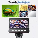 4.3" Digital Microscope for Adults, SKYEAR Coin Microscope 1000X Magnification with 8 Ajustable LED Fill Lights, USB Microscope for Windows/MacOS, Coin Collection Supplies-Black - Image 6
