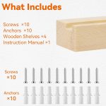 Sports Card Display Shelf for Wall, Holds 20 Trading Cards, 4PCS Wooden Card Holder for Baseball, Football, Basketball, and Graded Card Collection, Natural - Image 7