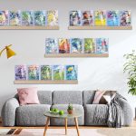Sports Card Display Shelf for Wall, Holds 20 Trading Cards, 4PCS Wooden Card Holder for Baseball, Football, Basketball, and Graded Card Collection, Natural - Image 8