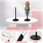 4PCS Doll Stand Compatible with American Girl Accessories,Fit 15, 16, 17, 18, 19, 20, and 21 inch Dolls, Waist 2" - 4",Black - Image 4