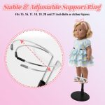 4PCS Doll Stand Compatible with American Girl Accessories,Fit 15, 16, 17, 18, 19, 20, and 21 inch Dolls, Waist 2" - 4",Black - Image 5