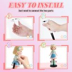 4PCS Doll Stand Compatible with American Girl Accessories,Fit 15, 16, 17, 18, 19, 20, and 21 inch Dolls, Waist 2" - 4",Black - Image 6