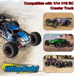 GOUPRC 12mm Hex RC Wheel Tires Set, 3.26 * 1.67 Inches 4PCS Swamp Claw Mud Terrain Tires Accessories for 1/14 1/16 RC Car Crawler Buggy Truck - Image 4