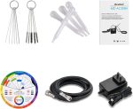 MEEDEN Airbrush Kit with Air Compressor, 12 Colors Acrylic Paint, Dual Action Air Brush Spray Gun with 0.5mm Nozzle & Cleaning Set - Ideal for Painting, Nails Art, Model Making & DIY - Black - Image 6