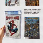 12pcs Comic Book Display Manga Shelves Stand Wall Mount Comic Frame Holder | Clear Acrylic, Floating Display for Comic Books, Graded Comics & Magazines Shelf Stand - Image 3