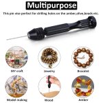 Mudder 57pcs Micro Drill Bits & Pin Vise Set, 46 Pcs Hand Twist Drills and 10 Pcs PCB Mini Cutting Bits for Resin, Beads, Polymer Clay, Craft, DIY Jewelry, Model Making Projects(Black) - Image 5