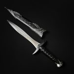 LKOQO 11" Fantasy Medieval Elvish Dagger. For Collection, Gift or Cosplay Renaissance Characters A Fair,Stainless Steel (Black) - Image 3