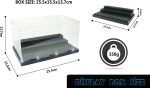 Minifigure Display Case for LEGO, 3-Tier Acrylic Dustproof, Black | Acrylic, Dustproof, 3 Removable Tiered Steps, Holds 35 Minifigures, Stackable, Desk Display, Gift for Collectors, Black - Image 3