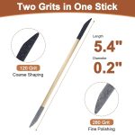 Sanding Sticks 60PCS, 120/280 Grit for Plastic Models, Wood & Resin | 5.4" x 0.2", Double-Ended Sanding Tool, Flat Round Pointed Tips, Model Kit Detailing, 3D Print Finishing, DIY, Precision Work - Image 3
