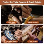 Sanding Sticks 60PCS, 120/280 Grit for Plastic Models, Wood & Resin | 5.4" x 0.2", Double-Ended Sanding Tool, Flat Round Pointed Tips, Model Kit Detailing, 3D Print Finishing, DIY, Precision Work - Image 4