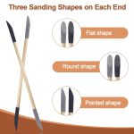 Sanding Sticks 60PCS, 120/280 Grit for Plastic Models, Wood & Resin | 5.4" x 0.2", Double-Ended Sanding Tool, Flat Round Pointed Tips, Model Kit Detailing, 3D Print Finishing, DIY, Precision Work - Image 5