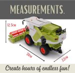 Toyland® 31cm (12") Remote Control Combine Harvester with Lights, Sound & Smoke Effect - 2 Harvesting Attachments Included - Farming Toys - 1:24 Scale - Image 6