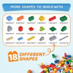 1900 Pieces Building Bricks Classic Bulk Garden Blocks Set | Large Garden Building Blocks Set with 2 Packs Baseplate, Compatible with All Major Bricks, Gfits for Kid - 26 Shape/16 Color - Image 6