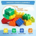 1900 Pieces Building Bricks Classic Bulk Garden Blocks Set | Large Garden Building Blocks Set with 2 Packs Baseplate, Compatible with All Major Bricks, Gfits for Kid - 26 Shape/16 Color - Image 7