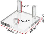 Hipiwe Clear Acrylic Display Stand - 4 Packs Three-Peg Rock Holder Easel | Small Dispaly Holders for Fossil Coral Geodes Rock Mineral Agate Small Collectibles - Image 6