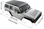 6.10in Wheelbase ABS Hardtop Cherokee Body for TRX4M Bronco Defender Chassis, 1/18 RC Crawler Body Shell with Front & Rear Bumpers (Silver Grey) - Image 4