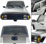 6.10in Wheelbase ABS Hardtop Cherokee Body for TRX4M Bronco Defender Chassis, 1/18 RC Crawler Body Shell with Front & Rear Bumpers (Silver Grey) - Image 5