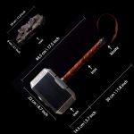Thor's Hammer With Base - Nordic Myth Metal War Hammer - 44.5cm/17.5" - Cosplay Props Available For Collection - The Dark World Lightning Strike Hammer - Image 3