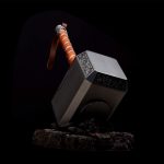 Thor's Hammer With Base - Nordic Myth Metal War Hammer - 44.5cm/17.5" - Cosplay Props Available For Collection - The Dark World Lightning Strike Hammer - Image 4