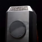 Thor's Hammer With Base - Nordic Myth Metal War Hammer - 44.5cm/17.5" - Cosplay Props Available For Collection - The Dark World Lightning Strike Hammer - Image 7