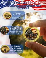 50 Pack Military Challenge Coins, Thank You to All Veterans | Thank You for Your Service Coin, Veterans Day Gifts Bulk, Military Appreciation Gifts, Tribute to Service & Sacrifice - Image 5