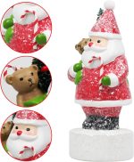 WinSence 2025 Christmas Decorations Santa Claus Figurines 6.3'' Standing Collectibles Statue for Office Desktop Tabletop Home Decor - Image 3