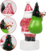 WinSence 2025 Christmas Decorations Santa Claus Figurines 6.3'' Standing Collectibles Statue for Office Desktop Tabletop Home Decor - Image 4