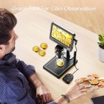 Leipan 1080P LCD Digital Microscope with 32GB SD Card, 5'' Coin Microscope | 5-inch IPS Screen,PC View,Photo/Video Capture,Compatible with Windows Mac - Image 3
