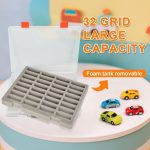 Xuerdon Toy Car Storage Case with 32 Foam Slots for Hot Wheels/for Matchbox | 1:64 Transparent Display Case for Car, Kids and Collectors, Carry or Wall Mount, Removable Foam, Box Only - Image 4