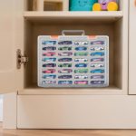 Xuerdon Toy Car Storage Case with 32 Foam Slots for Hot Wheels/for Matchbox | 1:64 Transparent Display Case for Car, Kids and Collectors, Carry or Wall Mount, Removable Foam, Box Only - Image 8