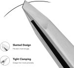 Professional Slant Tweezers, High Precision For Facial Hair Removal | for Eyebrows, No Hair Breakage, Pain-Free Plucking, Gentle on Skin, for Men Women, Silver - Image 4