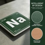 Square Chemical Element Coasters Set of 6,Geek Gift for Science Enthusiast | Geek style.Low-density lightweight material.Protects the desktop.Can be used as a decorative item or gift. - Image 10