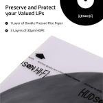 Hudson Hi-Fi Anti-Static Vinyl Record Sleeves - Durable Clear Disc Sleeves- Protect Your LP Albums from Scratches, Dust & Dirt - Acid-Free Rice Paper Disc Covers, 50x Inner Sleeves - Image 4