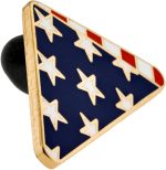 PinMart Folded American Flag Memorial Veteran Lapel Pin - Enamel Pins - Image 4