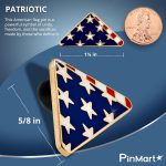 PinMart Folded American Flag Memorial Veteran Lapel Pin - Enamel Pins - Image 7