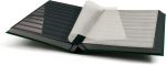 LIGHTHOUSE – “BASIC” Hard Cover Stockbook for Stamps - 64 Black Cardstock A4 Pages with Clear Strips and Double Linen Hinges - Green - Image 3
