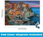Buffalo Games Peter Stewart, Cinque Terre, 1000 Piece Adult Jigsaw Puzzle | Cinque Terre Seaside Scene, Poster Included, Precision-Cut Pieces, Made in USA, Thicker Board - Image 4