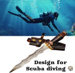 custom Hand Made Damascus Steel Collectible wavy dagger Knife Handle bull horn with Brass Inserts (Black) - Image 4