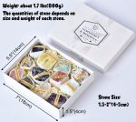 JIC Gem Mix Rough Crystals and Healing Stones in Gift Box Raw Stones and Crystals Natural Mineral Gemstone Specimen About 1.7 Lbs - Image 4